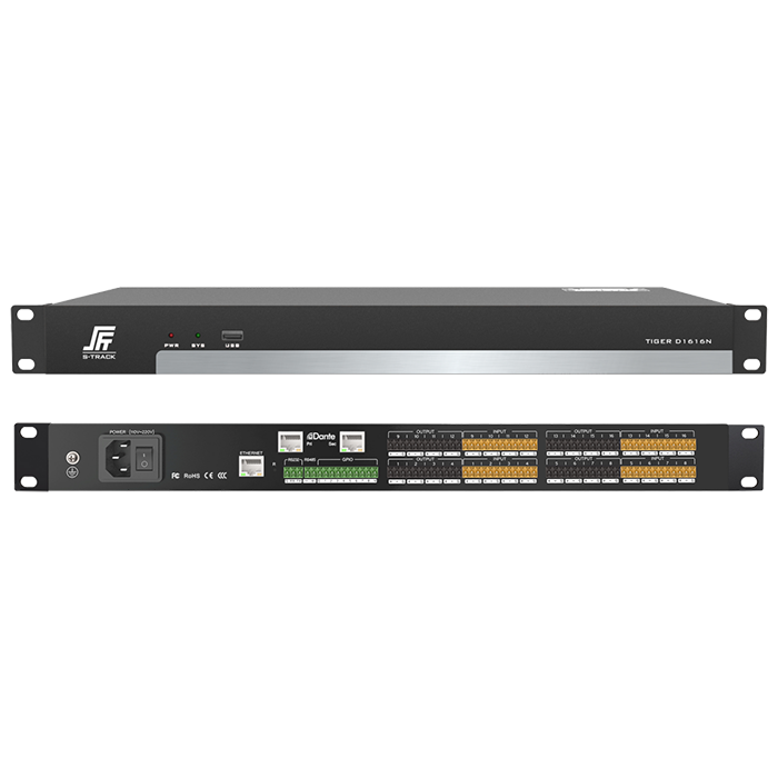 Dante 16 in 16 Out Network Audio Processor